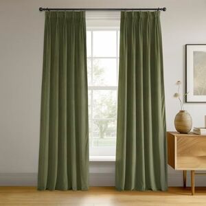 HPD Half Price Drapes Velvet Blackout Curtains/Drapes 120 Inches Long 1 Panel Blackout Curtain Signature Pleated for Living Room & Bedroom 25W X 120L, Hunter Green HPD Half Price Drapes Velvet Blackout Curtains/Drapes 120 Inches Long 1 Panel Blackout Curtain Signature Pleated for Living Room & Bedroom 25W X 120L, Hunter Green
