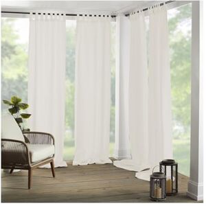Elrene Home Fashions Matine Solid Tab-Top Indoor/Outdoor Curtain Panel, 52 inches X 95 inches, Ivory Elrene Home Fashions Matine Solid Tab-Top Indoor/Outdoor Curtain Panel, 52 inches X 95 inches, Ivory