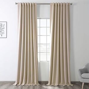 HPD Half Price Drapes Room Darkening Curtains 84 Inches Long for Bedroom & Living Room (1 Panel), 50 X 84, Eggnog HPD Half Price Drapes Room Darkening Curtains 84 Inches Long for Bedroom & Living Room (1 Panel), 50 X 84, Eggnog