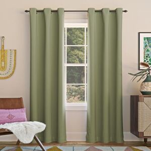 Sun Easton Energy Saving Blackout Grommet Curtain Panel, 40" x 63", Sage Green Sun Easton Energy Saving Blackout Grommet Curtain Panel, 40" x 63", Sage Green