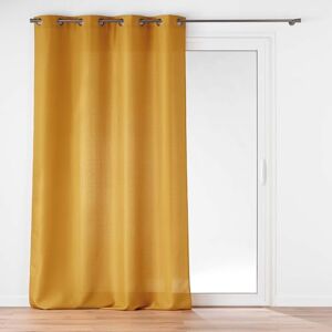 Douceur d'Intérieur , Soline Ochre Eyelet Curtain 140 x 280 cm Polyester Plain Douceur d'Intérieur , Soline Ochre Eyelet Curtain 140 x 280 cm Polyester Plain