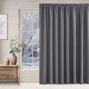 NICETOWN Thermal Curtain, Cold Protection, Blackout Curtains for Living Room, Set of 1, 240 x 300 cm (H x W), Grey, Room Divider Curtain, 300 cm Wide, Curtains, Blackout Thermal Curtains, Ruffle Tape NICETOWN Thermal Curtain, Cold Protection, Blackout Curtains for Living Room, Set of 1, 240 x 300 cm (H x W), Grey, Room Divider Curtain, 300 cm Wide, Curtains, Blackout Thermal Curtains, Ruffle Tape