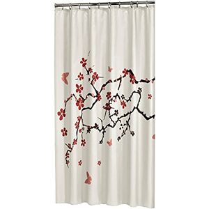 Sealskin Blossom Shower Curtain, Polyester, Red, 180 x 200 cm Sealskin Blossom Shower Curtain, Polyester, Red, 180 x 200 cm
