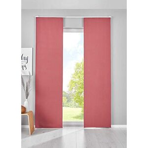 Gardinenbox Newyork 202020680-2 Set of 2 Blackout Sliding Curtains, H x W 245 x 60 cm, Dusky Pink Panel Carrier, Opaque Thermal Sliding Curtain Gardinenbox Newyork 202020680-2 Set of 2 Blackout Sliding Curtains, H x W 245 x 60 cm, Dusky Pink Panel Carrier, Opaque Thermal Sliding Curtain
