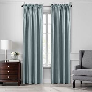 Elrene Home Fashions Colette Faux Silk Blackout Window Curtain Panel, 52" x 95" (1, Mineral Elrene Home Fashions Colette Faux Silk Blackout Window Curtain Panel, 52" x 95" (1, Mineral