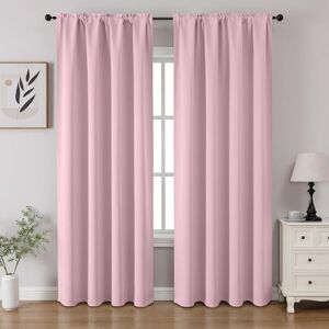 CUCRAF Light Pink Blackout Curtains 84 inch Length 2 Panels Set, Rod Pocket Room Darkening Drapes for Bedroom Living Room, Insulated Thermal Light Blocking Window Curtain (W52 x L84 Inch) CUCRAF Light Pink Blackout Curtains 84 inch Length 2 Panels Set, Rod Pocket Room Darkening Drapes for Bedroom Living Room, Insulated Thermal Light Blocking Window Curtain (W52 x L84 Inch)
