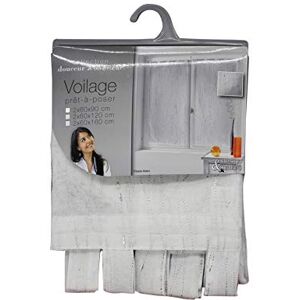 Douceur d'Intérieur Filiane Pair of Straight Loops Voile Sand Stripes, Polyester, Fuchsia, 160 x 60 cm Douceur d'Intérieur Filiane Pair of Straight Loops Voile Sand Stripes, Polyester, Fuchsia, 160 x 60 cm