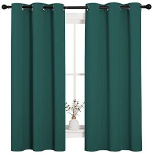 NICETOWN Thermal Insulated Solid Grommet Blackout Curtains/Drapes/Panels for Dining Room (HuKGUSer Green, 1 Pair, 42 by 63-Inch) NICETOWN Thermal Insulated Solid Grommet Blackout Curtains/Drapes/Panels for Dining Room (HuKGUSer Green, 1 Pair, 42 by 63-Inch)