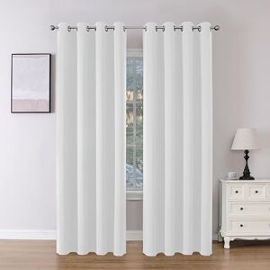 Joydeco Blackout Curtains 95 Inch Length 2 Panels Set, Thermal Insulated Curtains& Drapes 2 Burg, Room Darkening Grommet Drapes for Living Room Bedroom Window (Greyish White, W52 x L95 Inch) Joydeco Blackout Curtains 95 Inch Length 2 Panels Set, Thermal Insulated Curtains& Drapes 2 Burg, Room Darkening Grommet Drapes for Living Room Bedroom Window (Greyish White, W52 x L95 Inch)