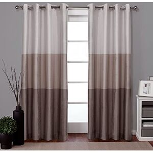 Exclusive Home Curtains Chateau Grommet Top Panel Pair, Taupe, 54x108, 2 Piece Exclusive Home Curtains Chateau Grommet Top Panel Pair, Taupe, 54x108, 2 Piece