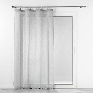 Douceur d'Intérieur , Minalisa Grey Woven Wooden Eyelet Curtain 140 x 240 cm Douceur d'Intérieur , Minalisa Grey Woven Wooden Eyelet Curtain 140 x 240 cm