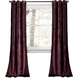 Lush Decor Prima Velvet Curtains Color Block Room Darkening Window Set for Living, Dining, Bedroom, 84 in L Panel Pair, Plum Lush Decor Prima Velvet Curtains Color Block Room Darkening Window Set for Living, Dining, Bedroom, 84 in L Panel Pair, Plum