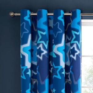 Catherine Lansfield Ombre Stars 66x72 Inch Fully Reversible Eyelet Curtains Two Panels Blue Catherine Lansfield Ombre Stars 66x72 Inch Fully Reversible Eyelet Curtains Two Panels Blue