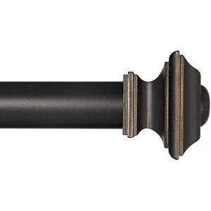 Ivilon Window Treatment Curtain Rod Square Finials, 1 1/8 in Rod, 28 to 48 Inch, Antique Black Ivilon Window Treatment Curtain Rod Square Finials, 1 1/8 in Rod, 28 to 48 Inch, Antique Black