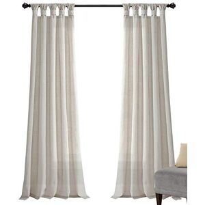 Lush Decor Burlap Knotted Tab-Top Window Curtain Panel Pair, 45" W x 84" L, Light Linen Lush Decor Burlap Knotted Tab-Top Window Curtain Panel Pair, 45" W x 84" L, Light Linen
