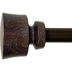 Decopolitan Stockton 48-86 Inch Adjustable Curtain Rod Set, 5/8 Inch Diameter in Walnut Decopolitan Stockton 48-86 Inch Adjustable Curtain Rod Set, 5/8 Inch Diameter in Walnut