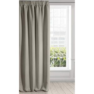 Eurofirany LOGAN Extra Long Blackout Curtain 1 Unit Rod Pocket, Rufflette Tape, Light blocking Room Darkening Bedroom Living Room, W53 x L106, Cappuccino Eurofirany LOGAN Extra Long Blackout Curtain 1 Unit Rod Pocket, Rufflette Tape, Light blocking Room Darkening Bedroom Living Room, W53 x L106, Cappuccino