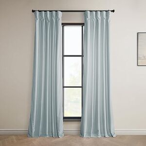 HPD Half Price Drapes Heritage Plush Velvet Curtains 96 Inches Long Room Darkening Curtains for Bedroom & Living Room 50W x 96L, (1 Panel), Aquarius Blue HPD Half Price Drapes Heritage Plush Velvet Curtains 96 Inches Long Room Darkening Curtains for Bedroom & Living Room 50W x 96L, (1 Panel), Aquarius Blue