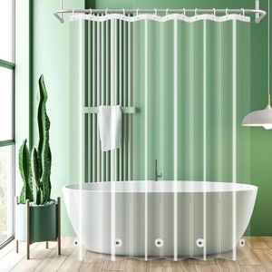 UFRIDAY Clear Shower Curtain Liner 72 x 75 inch, PEVA Bath Curtain for Home and Hotel, Extra Long with 5 Magnets Bottom UFRIDAY Clear Shower Curtain Liner 72 x 75 inch, PEVA Bath Curtain for Home and Hotel, Extra Long with 5 Magnets Bottom
