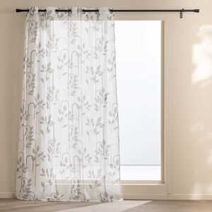 Douceur d'Intérieur , 140 x 240 cm Roseris Sandblasted Metallic Printed Eyelet Curtain Douceur d'Intérieur , 140 x 240 cm Roseris Sandblasted Metallic Printed Eyelet Curtain