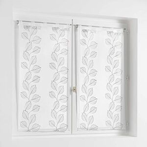 Douceur d'Intérieur , FRESH LIBERTY GREY SAND PRINTED CURTAINS WITH FRINGE 140 X 240 CM Douceur d'Intérieur , FRESH LIBERTY GREY SAND PRINTED CURTAINS WITH FRINGE 140 X 240 CM