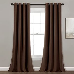 Lush Decor Insulated Grommet Blackout Window Curtain Panels, Pair, 52" W x 84" L, Chocolate Classic Modern Design Chic Window Decor Long Curtains For Living Room, Bedroom, Or Dining Room Lush Decor Insulated Grommet Blackout Window Curtain Panels, Pair, 52" W x 84" L, Chocolate Classic Modern Design Chic Window Decor Long Curtains For Living Room, Bedroom, Or Dining Room