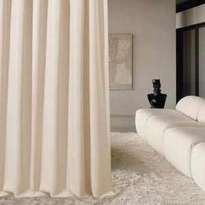 ROOM99 Aura Curtain with Ruffle Tape 140 x 280 cm (W x H) Modern Decoration for Living Room Bedroom Cream ROOM99 Aura Curtain with Ruffle Tape 140 x 280 cm (W x H) Modern Decoration for Living Room Bedroom Cream