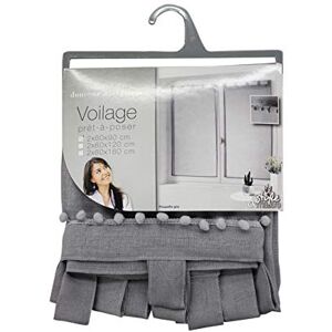 Douceur d'Intérieur Pair of Straight Loops 2 x 60 x 120 cm Voile Top Tassels Doll Grey Douceur d'Intérieur Pair of Straight Loops 2 x 60 x 120 cm Voile Top Tassels Doll Grey