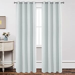 Joydeco White Curtains 95 Inches Long 2 Panels Set, Thermal Insulated Long Curtains& Drapes 2 Burg, Room Darkening Grommet Drapes for Living Room Bedroom Window (W52 x L95 Inch, Greyish White) Joydeco White Curtains 95 Inches Long 2 Panels Set, Thermal Insulated Long Curtains& Drapes 2 Burg, Room Darkening Grommet Drapes for Living Room Bedroom Window (W52 x L95 Inch, Greyish White)