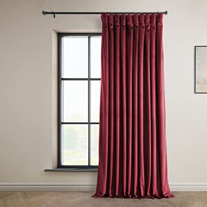 HPD Half Price Drapes Heritage Plush Velvet Curtains 96 Inches Long Room Darkening Curtains for Bedroom & Living Room 100W x 96L, (1 Panel), Cinema Red HPD Half Price Drapes Heritage Plush Velvet Curtains 96 Inches Long Room Darkening Curtains for Bedroom & Living Room 100W x 96L, (1 Panel), Cinema Red