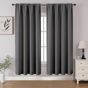 CUCRAF Blackout Curtains Room Darkening Window Curtain Panels, Rod Pocket Thermal Insulated Solid Drapes for Bedroom Living Room, Set of 2 Panels. 52 x 63 inch, Light Grey CUCRAF Blackout Curtains Room Darkening Window Curtain Panels, Rod Pocket Thermal Insulated Solid Drapes for Bedroom Living Room, Set of 2 Panels. 52 x 63 inch, Light Grey