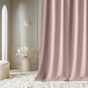 ROOM99 Aura Pencil Pleat Curtain with Ruffle Tape 140 x 240 cm Wide Blackout Curtain, Modern Decoration, Living Room, Bedroom, Dusty Pink ROOM99 Aura Pencil Pleat Curtain with Ruffle Tape 140 x 240 cm Wide Blackout Curtain, Modern Decoration, Living Room, Bedroom, Dusty Pink