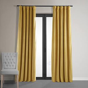 HPD Half Price Drapes Signature Velvet Thermal Blackout Curtains for Living Room 84 Inch Long (1 Panel) Rod Pocket Insulated Blackout Curtains for Bedroom Window Curtains, 50W x 84L, Fool's Gold HPD Half Price Drapes Signature Velvet Thermal Blackout Curtains for Living Room 84 Inch Long (1 Panel) Rod Pocket Insulated Blackout Curtains for Bedroom Window Curtains, 50W x 84L, Fool's Gold