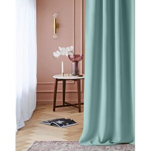 ROOM99 Laurel Curtain with Ruffle Tape, 140 x 280 cm, Width x Height, Blackout Opaque Sliding Curtains, Living Room, Bedroom, for Rail System, Mint, Pack of 1 ROOM99 Laurel Curtain with Ruffle Tape, 140 x 280 cm, Width x Height, Blackout Opaque Sliding Curtains, Living Room, Bedroom, for Rail System, Mint, Pack of 1