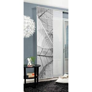 Home Fashion Sliding Panel Curtain BLATTARI, Polyester, Grey, 245 x 60 cm Home Fashion Sliding Panel Curtain BLATTARI, Polyester, Grey, 245 x 60 cm