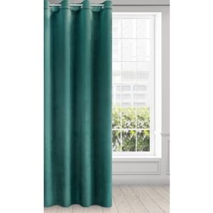 Eurofirany Velvet Super Soft Curtain with Eyelets 1 Panel, Room Darkening Window Treartment, Drapes for Bedroom, Kitchen, Living Room, W53 x L98, Dark Turquoise Eurofirany Velvet Super Soft Curtain with Eyelets 1 Panel, Room Darkening Window Treartment, Drapes for Bedroom, Kitchen, Living Room, W53 x L98, Dark Turquoise