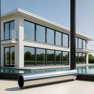 MARAPON Sun Protection Window Film Opaque Interior Application Mirror Film Window Privacy Screen UV Protection Window Film Opaque From Outside, Sun Rays Reduction (0.6 x 2 m) MARAPON Sun Protection Window Film Opaque Interior Application Mirror Film Window Privacy Screen UV Protection Window Film Opaque From Outside, Sun Rays Reduction (0.6 x 2 m)