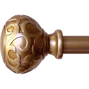 Decopolitan Sorrento 48-86 Inch Adjustable Curtain Rod Set, 5/8 Inch Diameter in Vintage Brass Decopolitan Sorrento 48-86 Inch Adjustable Curtain Rod Set, 5/8 Inch Diameter in Vintage Brass