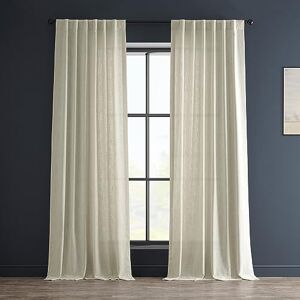 HPD Half Price Drapes Semi Sheer Faux Linen Curtains for Bedroom 120 inches Long Light Filtering Living Room Window Curtain (1 Panel), 50W x 120L, Barley HPD Half Price Drapes Semi Sheer Faux Linen Curtains for Bedroom 120 inches Long Light Filtering Living Room Window Curtain (1 Panel), 50W x 120L, Barley