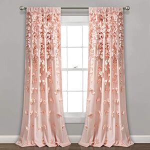 Lush Decor Riley Curtain Sheer Ruffled Textured Bow Window Panel for Living, Dining Room, Bedroom (Single), 84 in L, Blush Lush Decor Riley Curtain Sheer Ruffled Textured Bow Window Panel for Living, Dining Room, Bedroom (Single), 84 in L, Blush