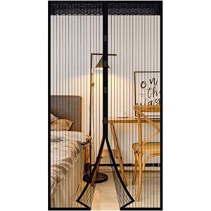 EXTSUD Magnetic Screen Door, Polyester Magnetic Door Fly Screen Curtain Magic Paste Curtains Super Quiet Stripes Encryption for Anti Mosquito or Anti Pest Magnetic Soft Door (Black, 80 x 200 cm) EXTSUD Magnetic Screen Door, Polyester Magnetic Door Fly Screen Curtain Magic Paste Curtains Super Quiet Stripes Encryption for Anti Mosquito or Anti Pest Magnetic Soft Door (Black, 80 x 200 cm)