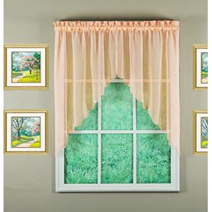 Today's Curtain Emelia Original Voile Swag Pair 38", Peach, 60" W x 38" L Today's Curtain Emelia Original Voile Swag Pair 38", Peach, 60" W x 38" L