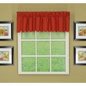 Today's Curtain , Orleans Scallop Curtain, Brick Red Valance, 60" W x 12" L, Brick Red Today's Curtain , Orleans Scallop Curtain, Brick Red Valance, 60" W x 12" L, Brick Red