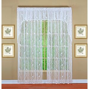 Today's Curtain , Songbird Semi-Sheer Lace Panel 84", White, 56" W x 84" L Today's Curtain , Songbird Semi-Sheer Lace Panel 84", White, 56" W x 84" L