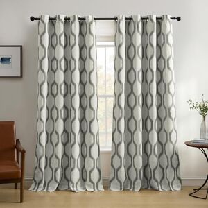 Elrene Home Fashions 26865901269 Blackout Room Darkening Grommet Linen Window Curtain Drape Panel, 52" x 95", Slate Gray, 52" W x 95" L (Pack of 1) Elrene Home Fashions 26865901269 Blackout Room Darkening Grommet Linen Window Curtain Drape Panel, 52" x 95", Slate Gray, 52" W x 95" L (Pack of 1)