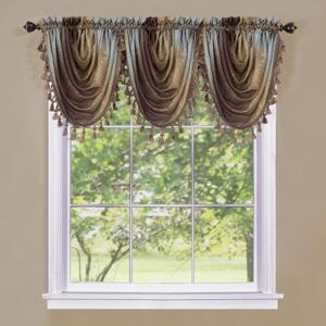 ACHIM Soft Waterfall Valance Window Curtains 46 Inch Width, 40 Inch Length Ombre (Chocolate) Light Filtering Decorative Polyester Drapes for Bedroom Living & Dining Room by Home Decor ACHIM Soft Waterfall Valance Window Curtains 46 Inch Width, 40 Inch Length Ombre (Chocolate) Light Filtering Decorative Polyester Drapes for Bedroom Living & Dining Room by Home Decor