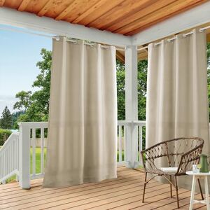 TOWN & COUNTRY BASICS Exclusive Home Curtains EH7999-05 2-84G Indoor/Outdoor Solid Cabana Grommet Top Window Curtain Panel, Polyester, Taupe, 54x84 TOWN & COUNTRY BASICS Exclusive Home Curtains EH7999-05 2-84G Indoor/Outdoor Solid Cabana Grommet Top Window Curtain Panel, Polyester, Taupe, 54x84
