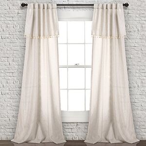 Lush Decor Lush Décor Ivy Tassel Window Curtain Panel Pair, 84 x 40 in, Neutral Lush Decor Lush Décor Ivy Tassel Window Curtain Panel Pair, 84 x 40 in, Neutral