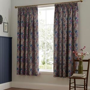 Dreams & Drapes Design Pencil Pleat Curtains, Living Room, 168 x 183 cm, Navy, 52% Recycled Polyester 48% Cotton, Light Filtering, Tie-Backs Included, Floral Pattern Dreams & Drapes Design Pencil Pleat Curtains, Living Room, 168 x 183 cm, Navy, 52% Recycled Polyester 48% Cotton, Light Filtering, Tie-Backs Included, Floral Pattern