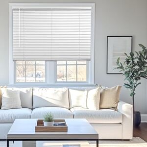 Chicology Light Filtering, Darkening Perfect for Kitchen/Bedroom/Living Room/Office and More, Vinyl, Gloss White (Commercial Grade), 26" W X 72" H Chicology Light Filtering, Darkening Perfect for Kitchen/Bedroom/Living Room/Office and More, Vinyl, Gloss White (Commercial Grade), 26" W X 72" H
